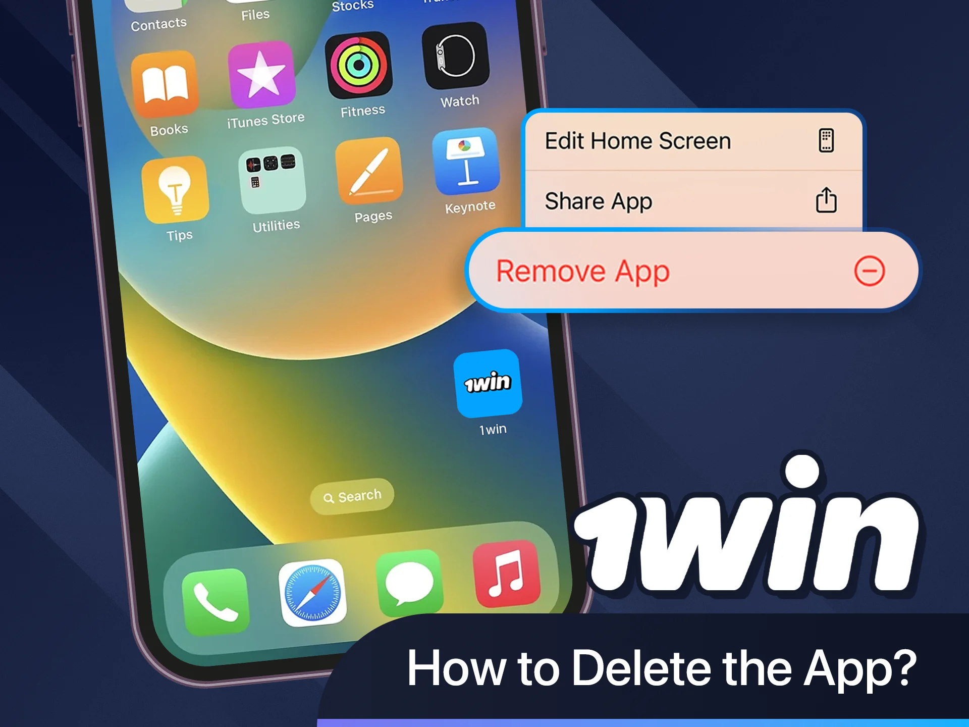 Learn how to remove the 1win app from your device.