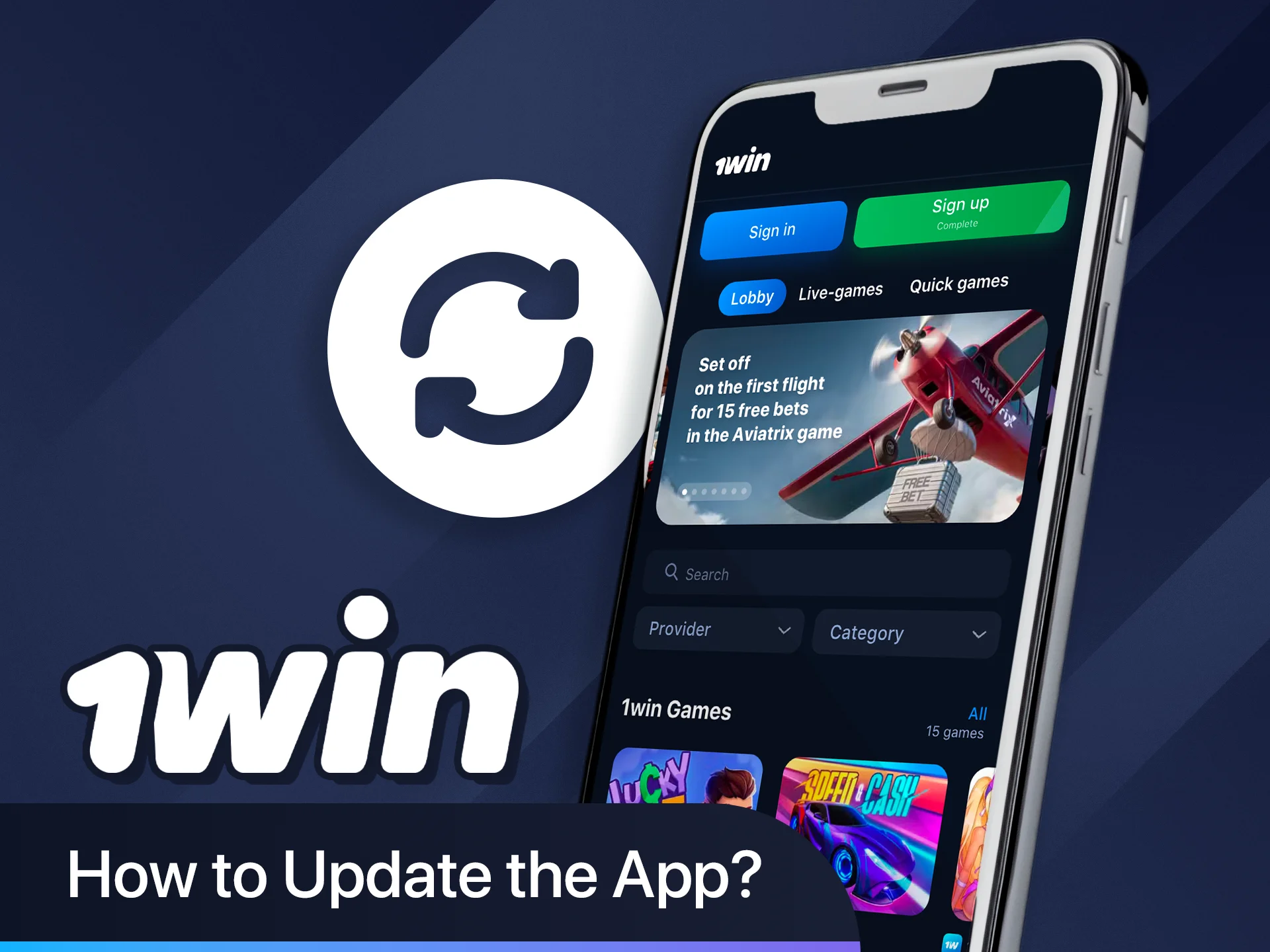 Learn how to update the 1win app in a few simple steps.