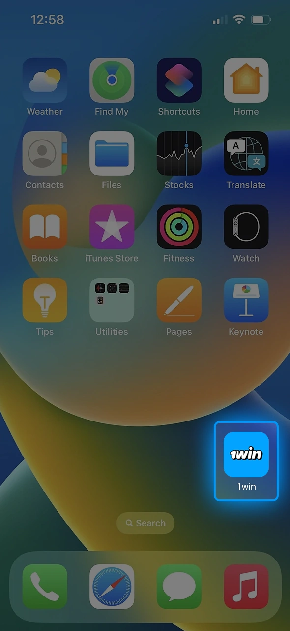 Open 1win from your home screen and start playing.