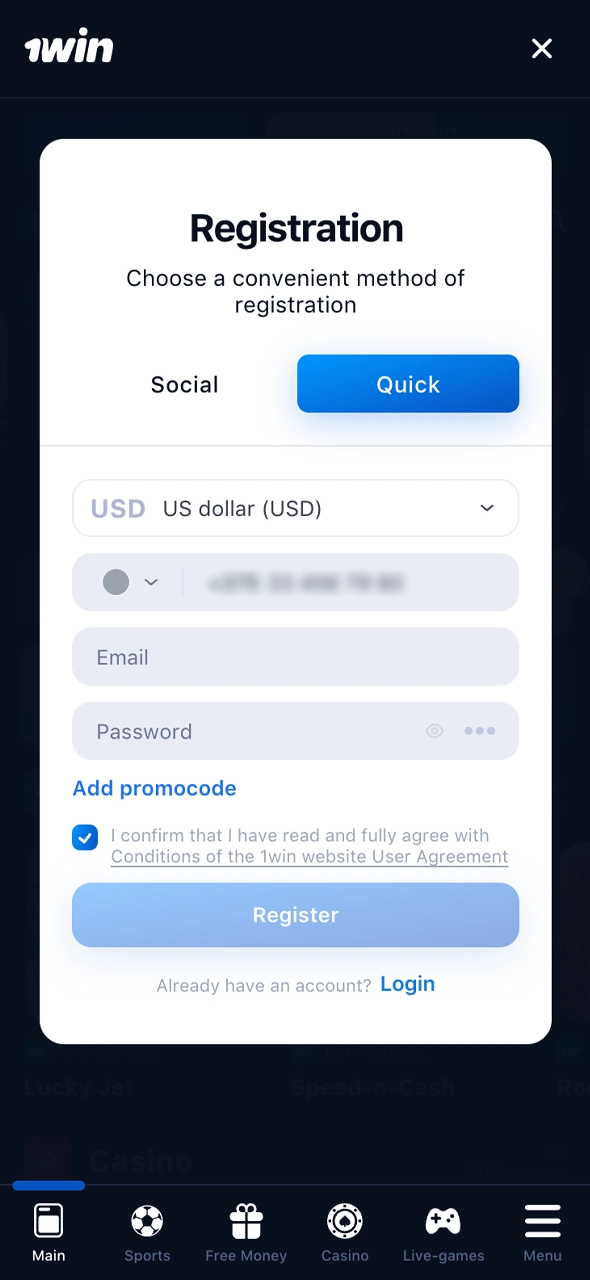 Find out how to sign up and become eligible for 1win offers.