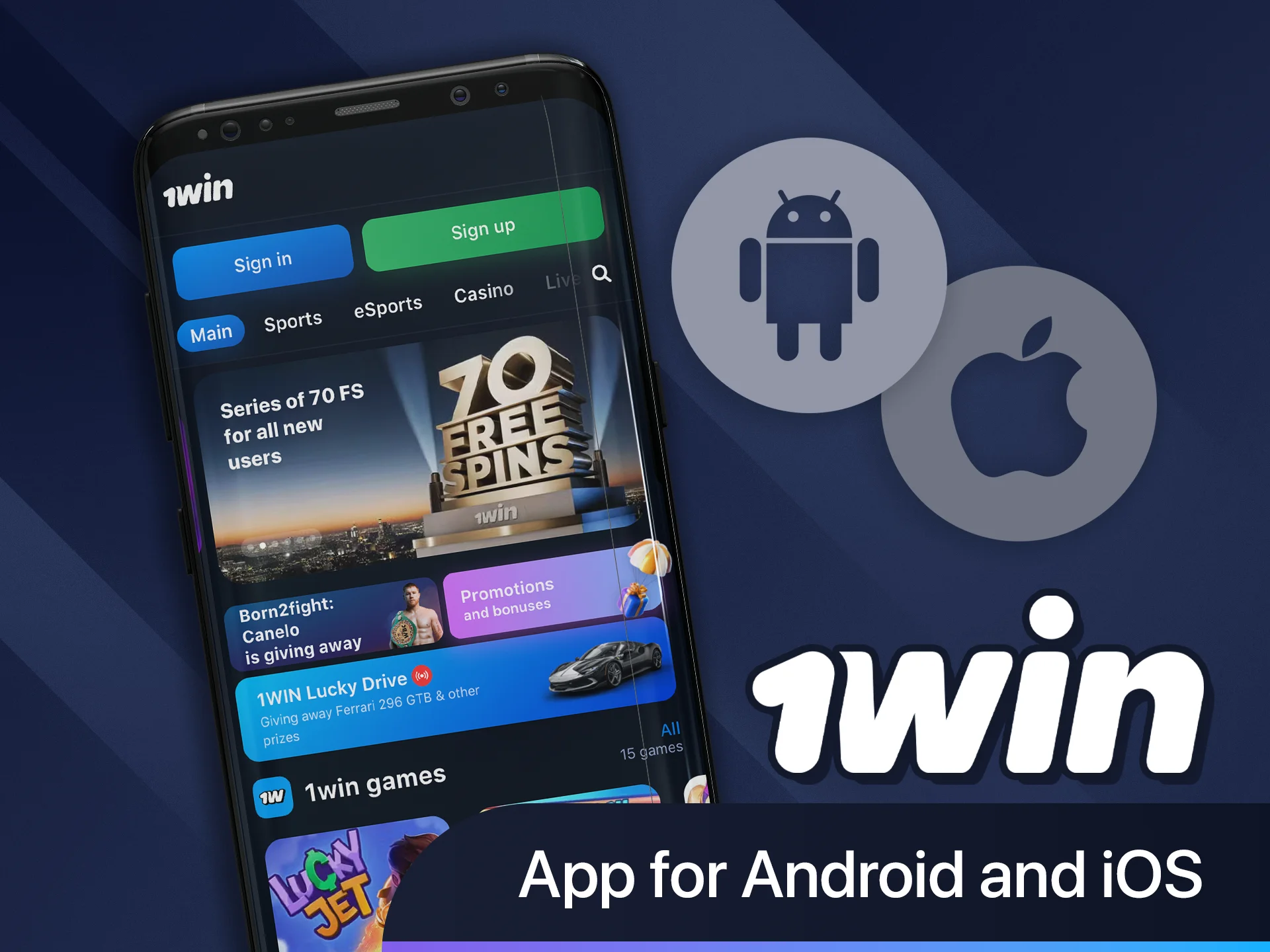 Download the 1win app for Android and iOS and start playing.