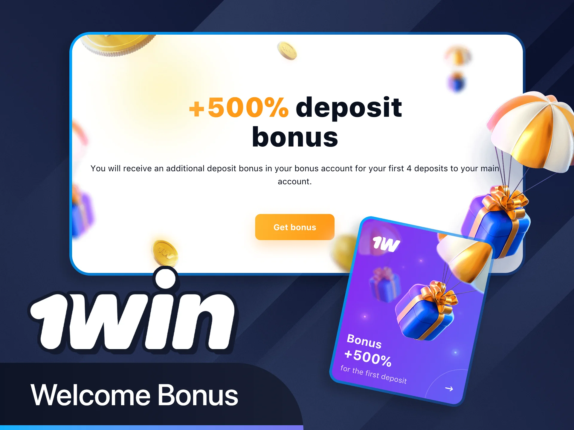 Get a huge 1win bonus as a new player.