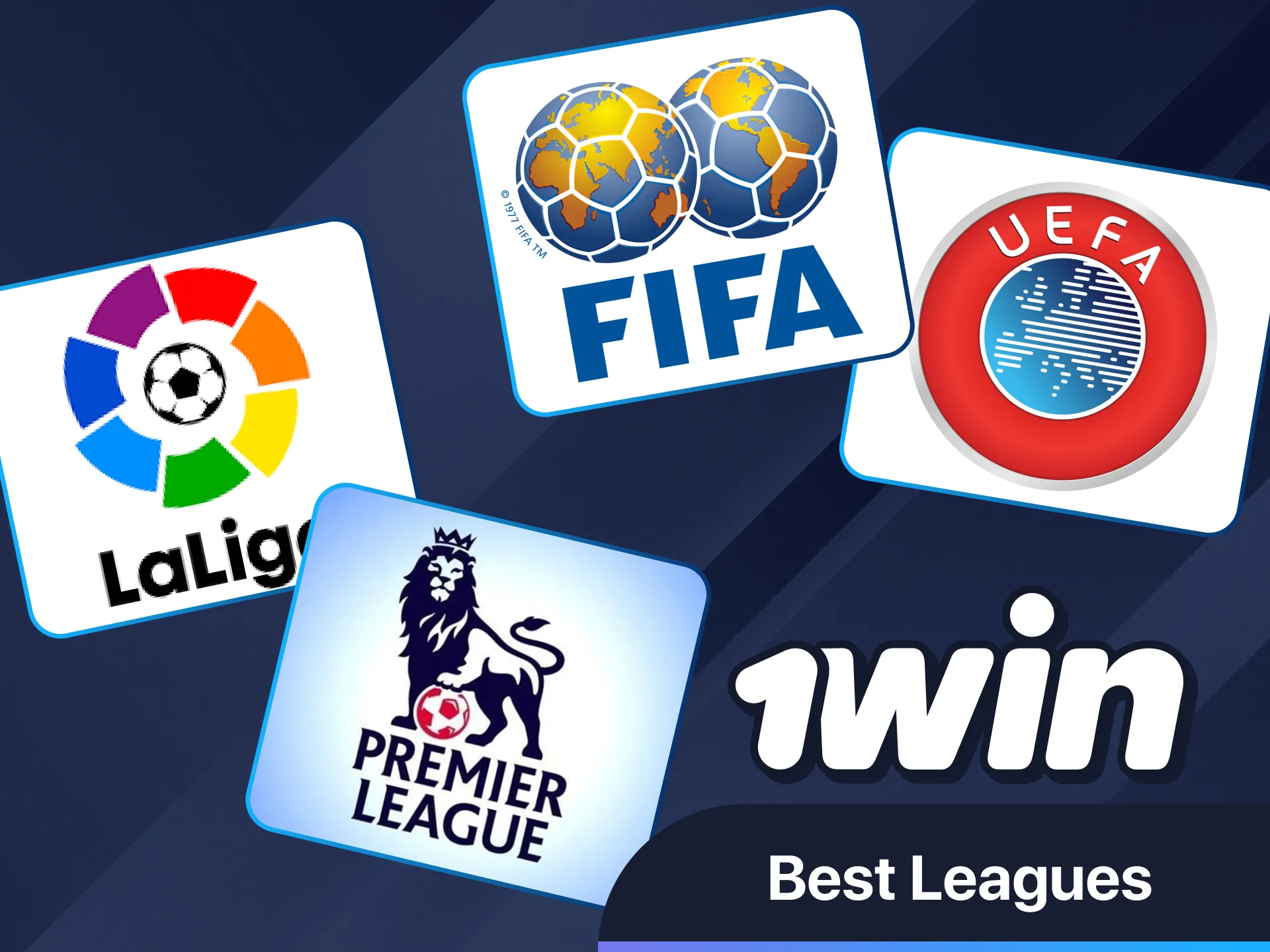 Bet on top football leagues at 1Win.