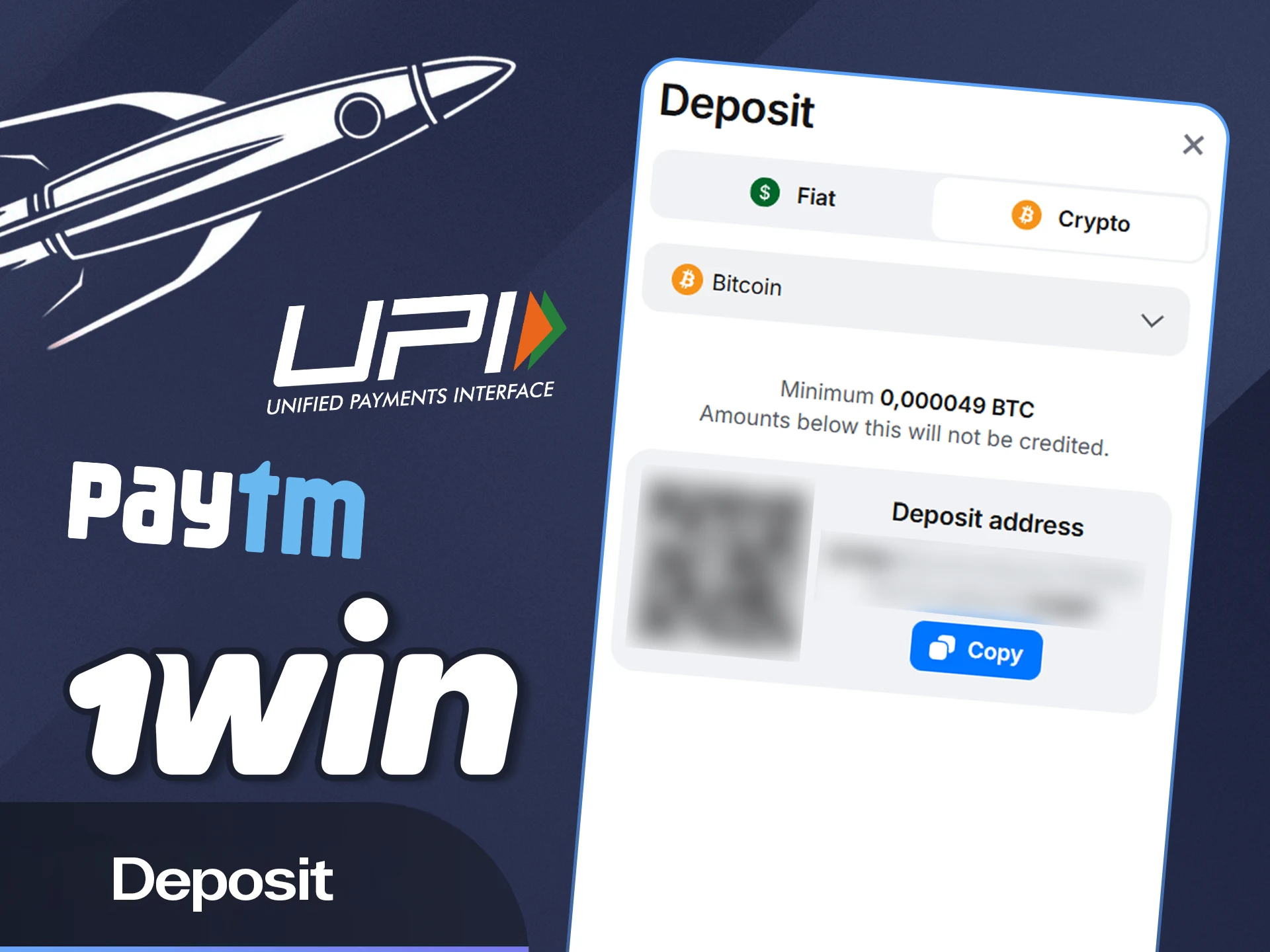 Deposit funds to play Astronaut on the 1win website India today.