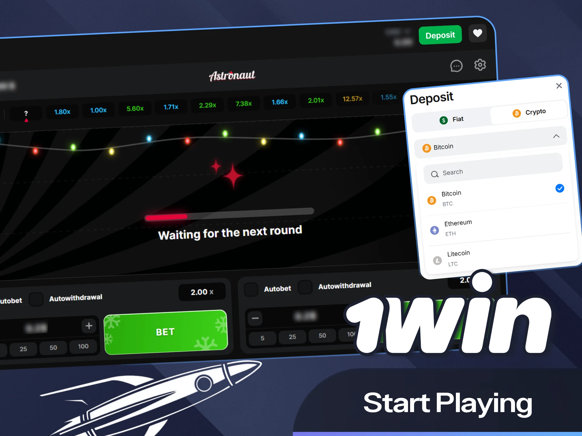 Start your space betting journey on the 1win website India now.