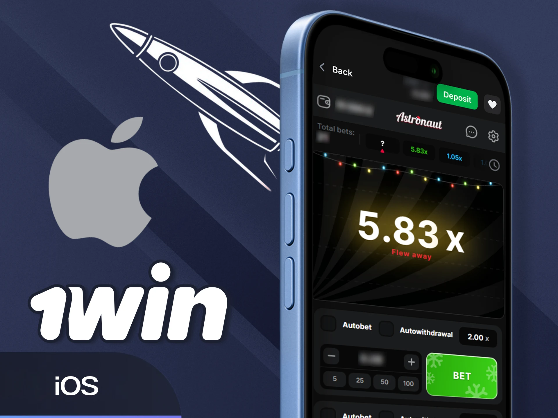 Install the iOS mobile version from the official 1win website today.
