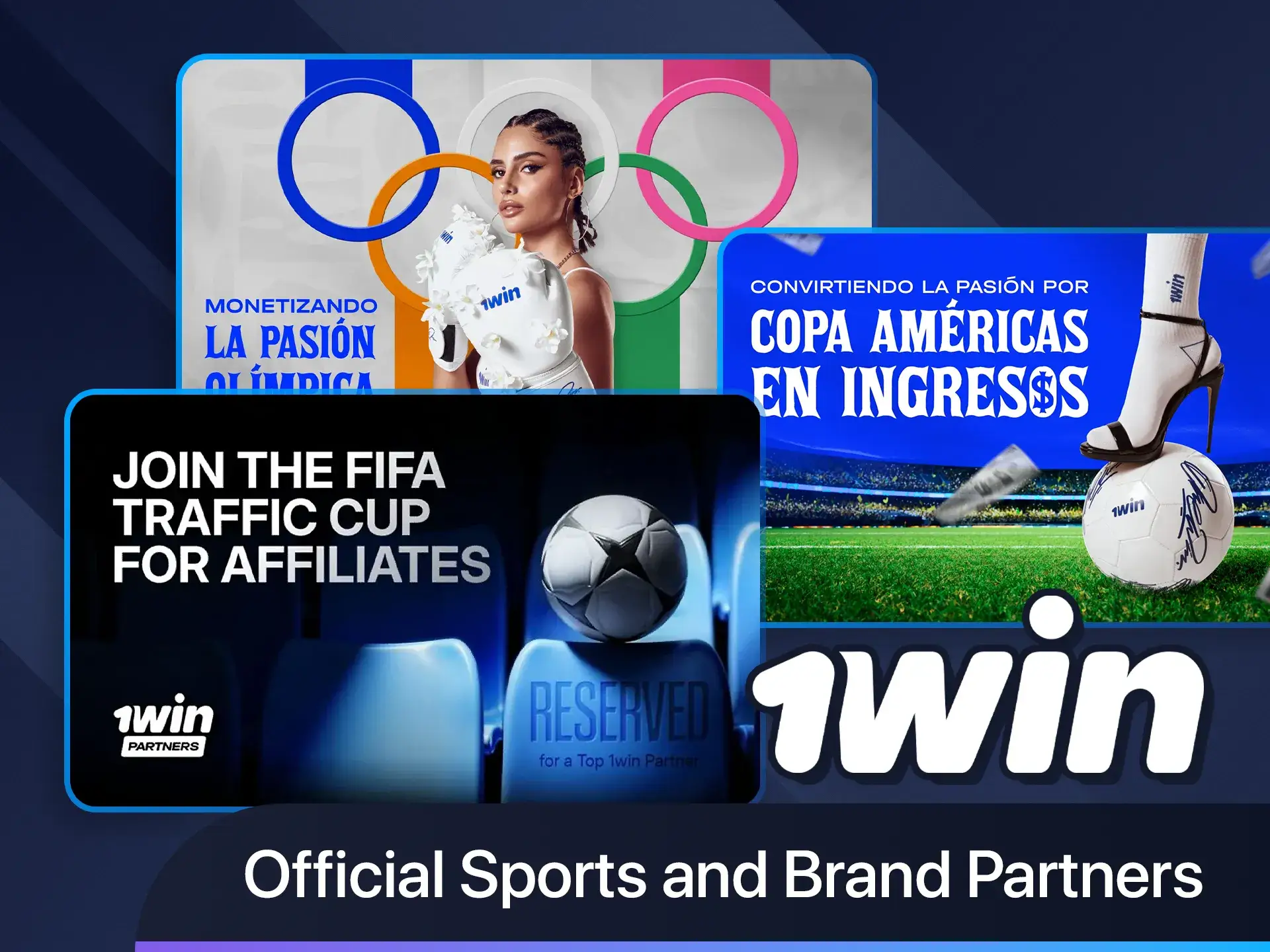 Learn about official 1win sports and brand partners.
