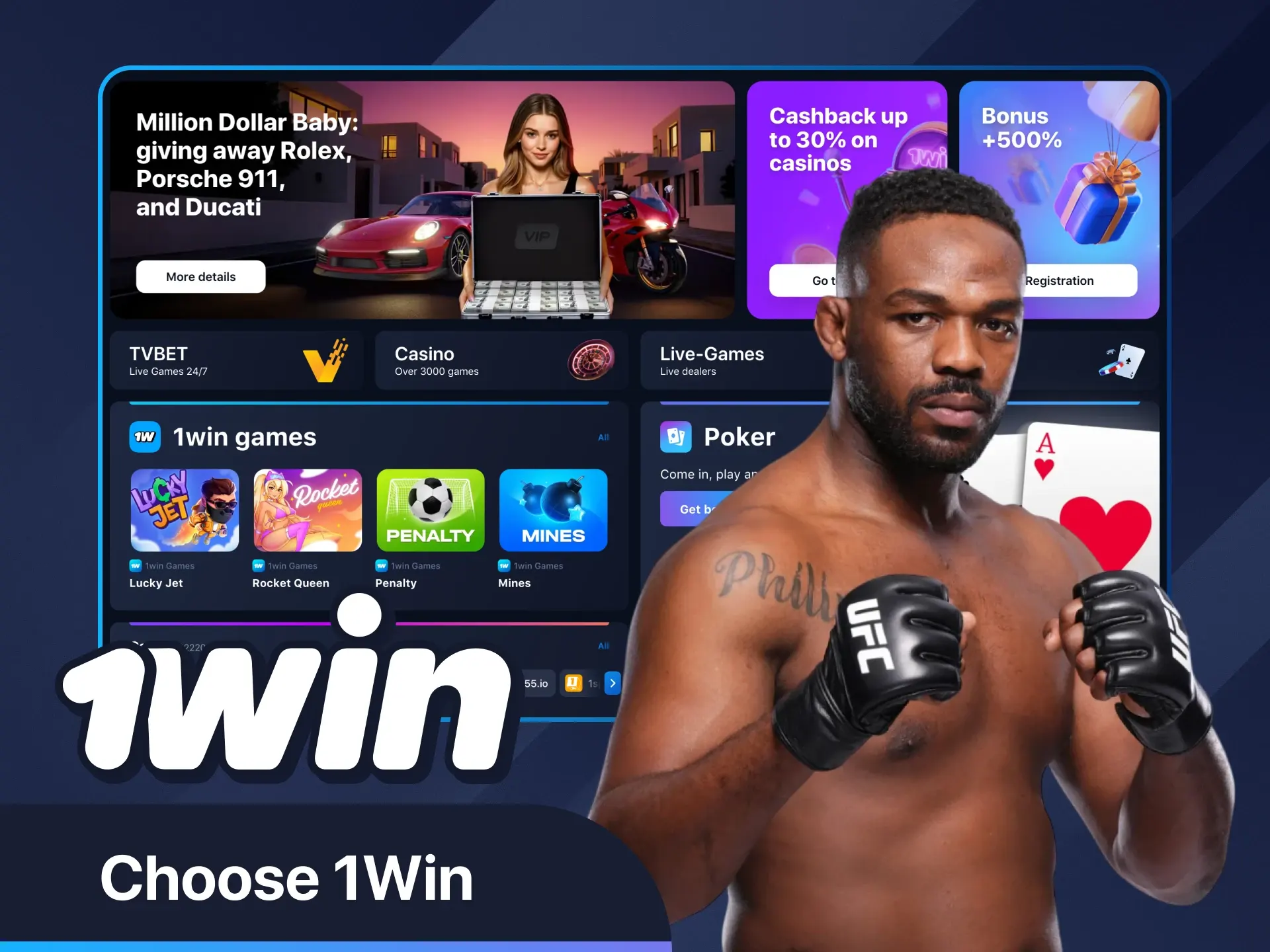 See why Jon Jones made his winning choice at 1Win.