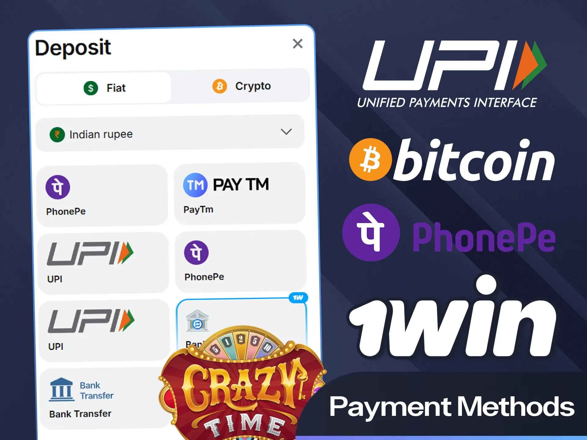 Review all available payment options on the official 1win website now.