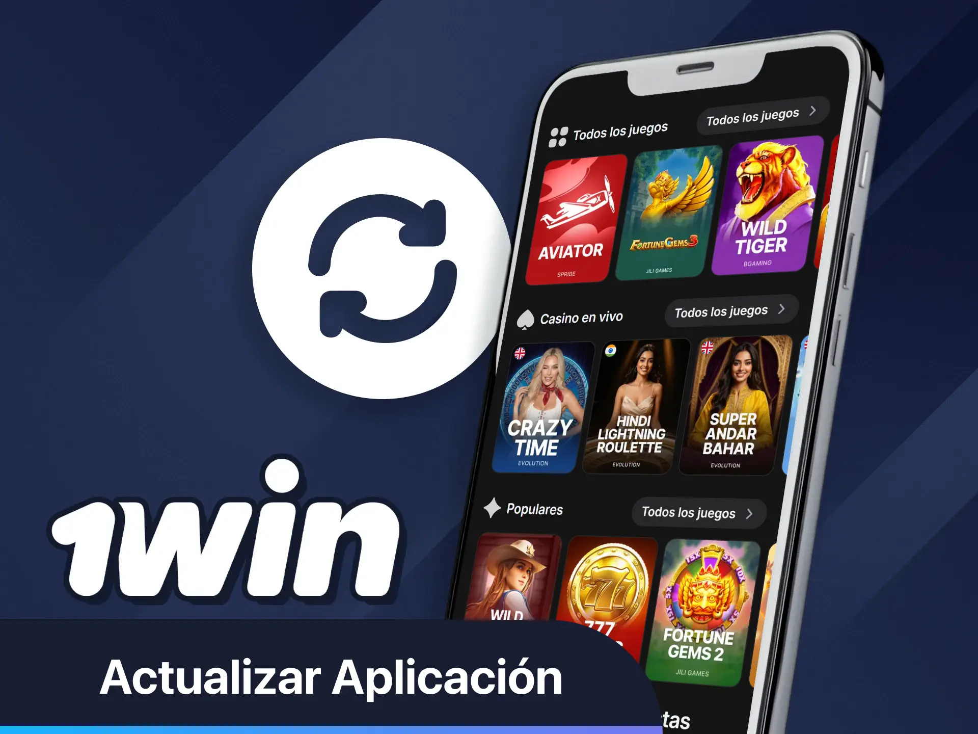 Aprende a actualizar la aplicación de 1win en unos sencillos pasos.