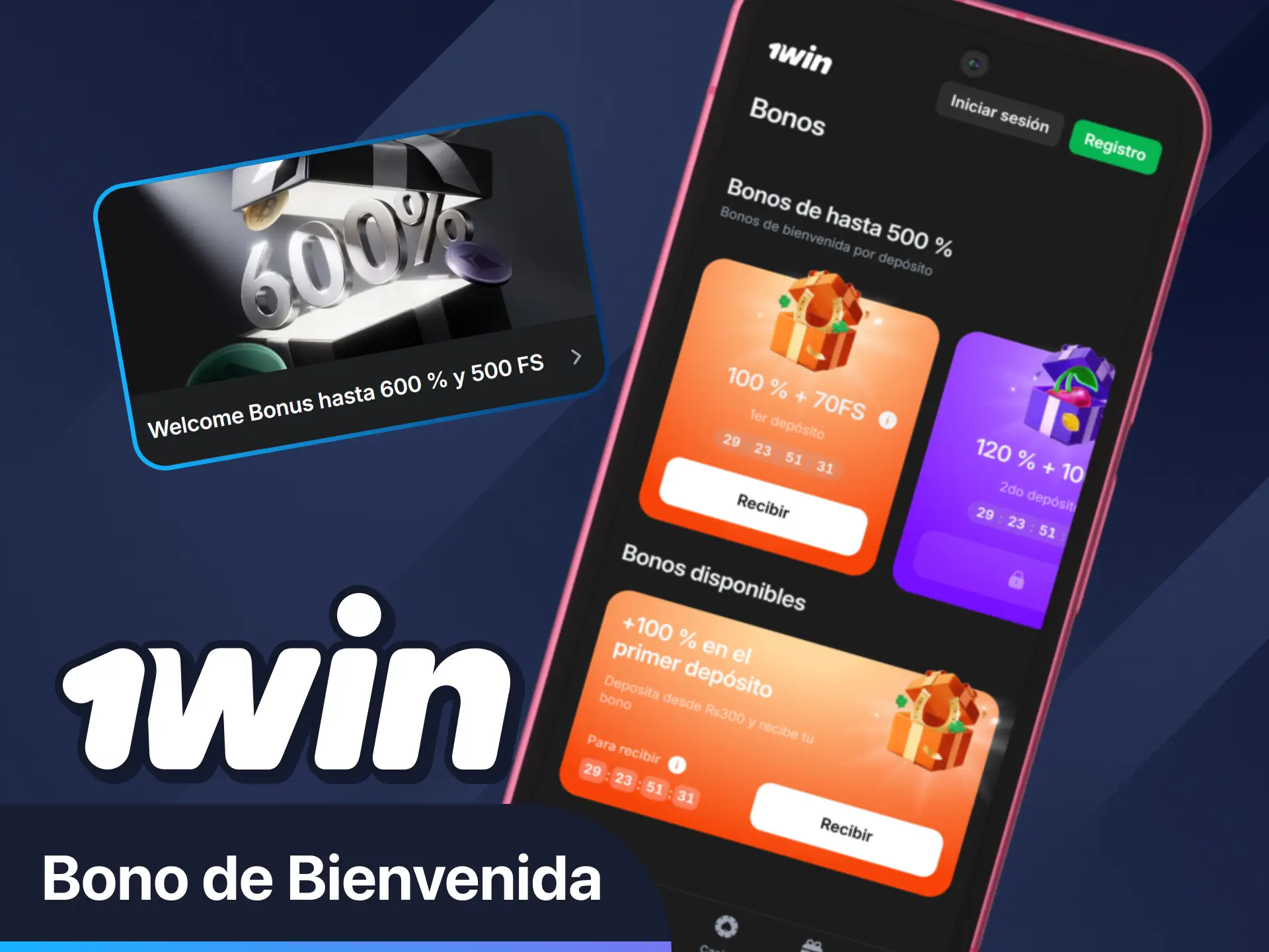 Reclama tu bono de bienvenida de 1win justo después de registrarte.