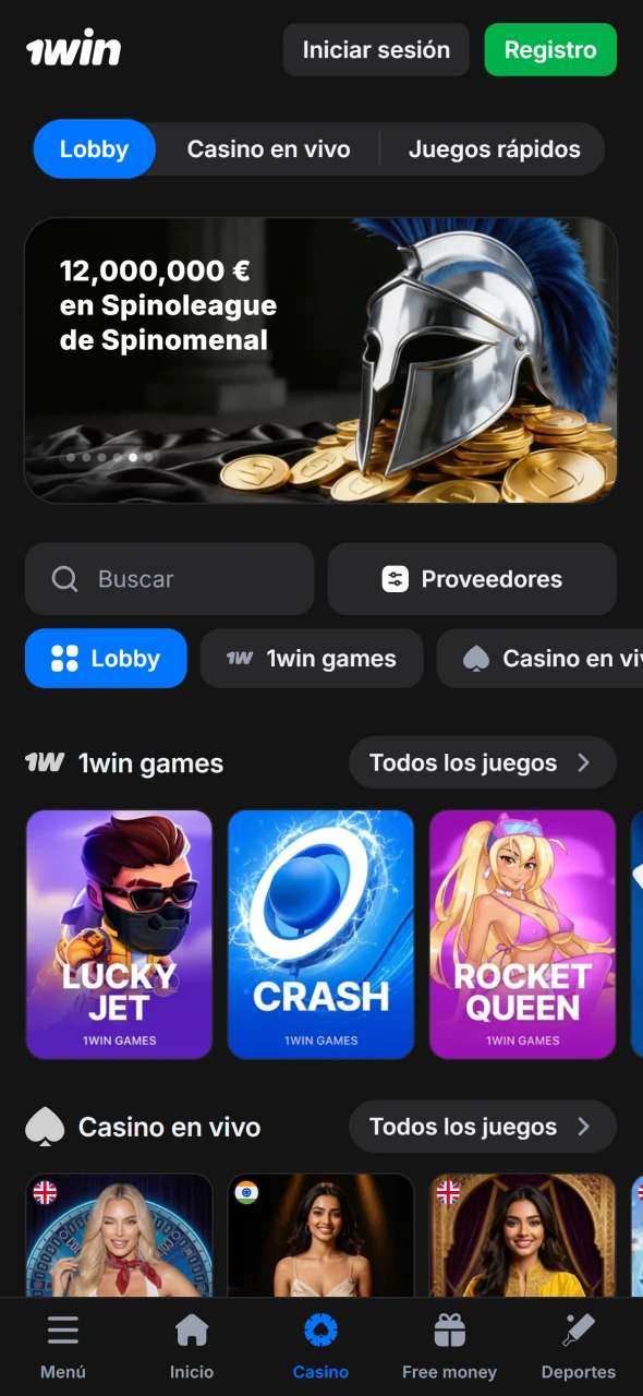 Disfruta de una experiencia de juego fluida con la aplicación de casino de 1win.