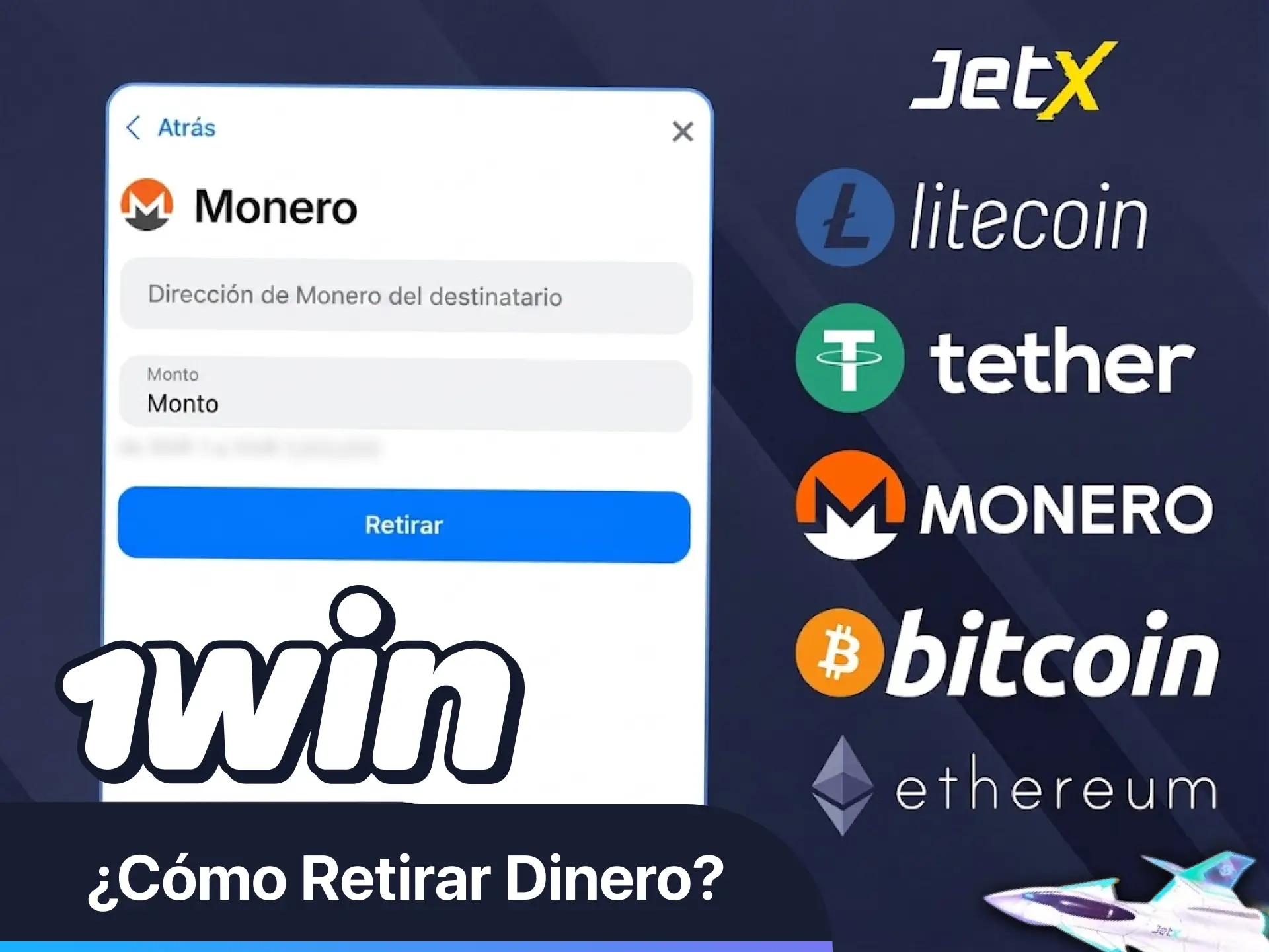 Retira hoy mismo tus ganancias de Jet desde el sitio web de 1win.