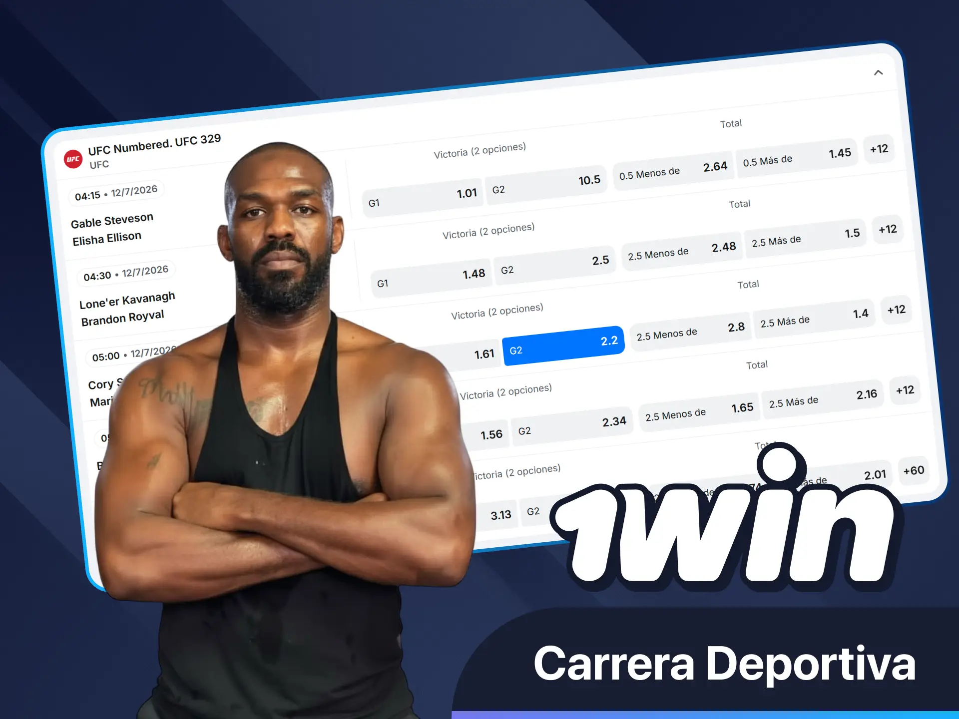 Explora la legendaria carrera de Jon Jones con 1Win.