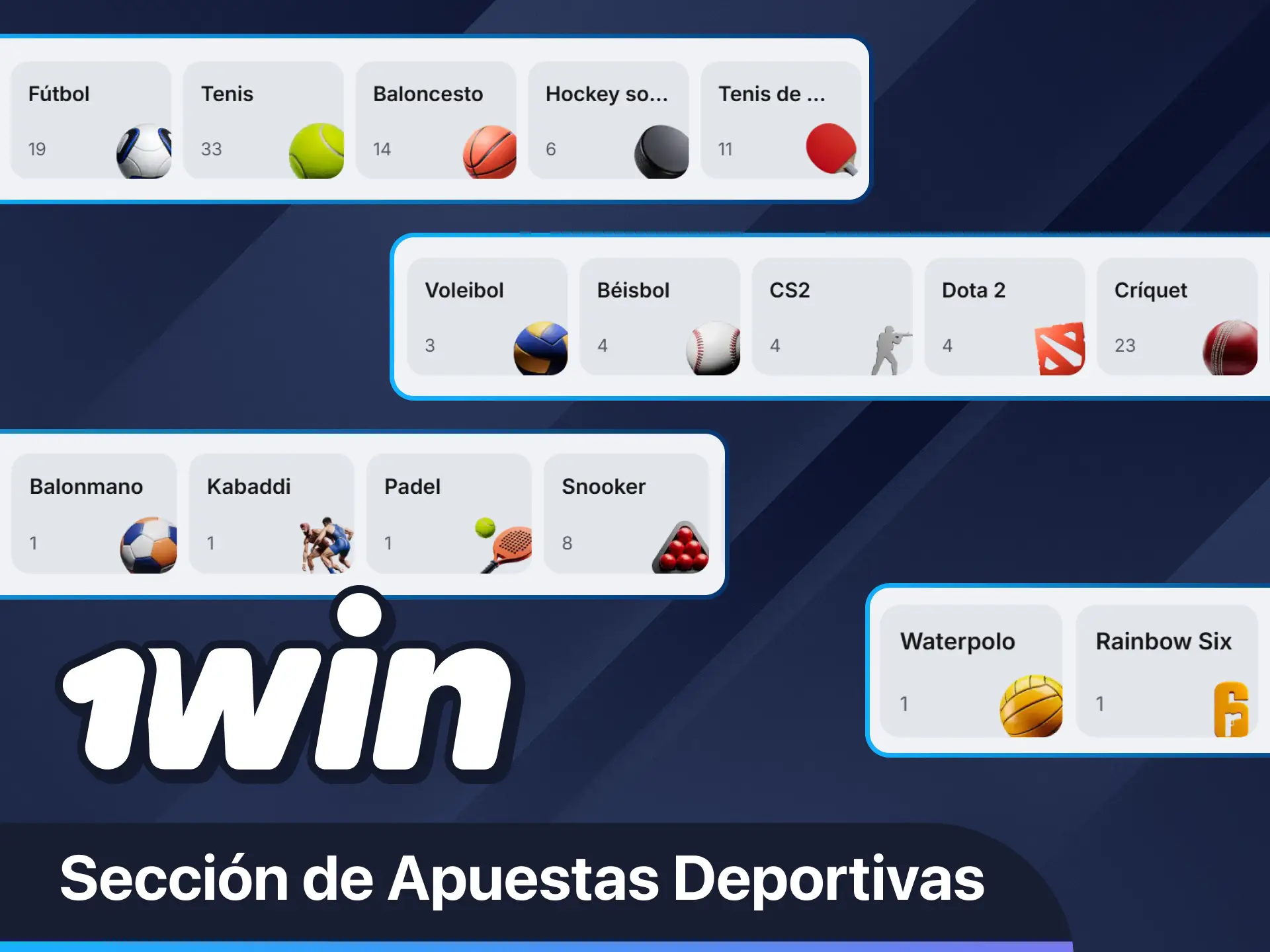 Apuesta a tus deportes favoritos en la casa de apuestas 1win.