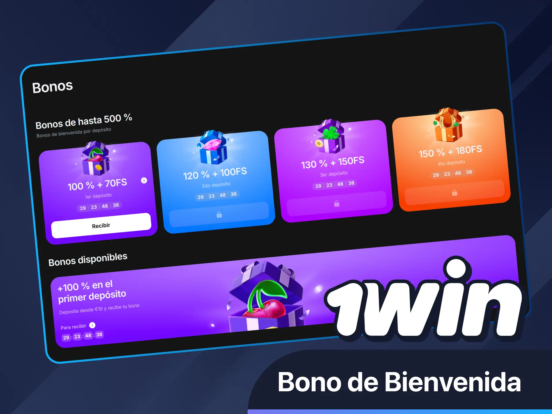 Consigue un enorme bono de 1win como nuevo jugador.