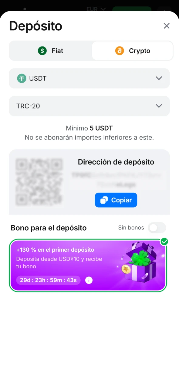 Añade fondos a tu cuenta y desbloquea tu bono en 1win.