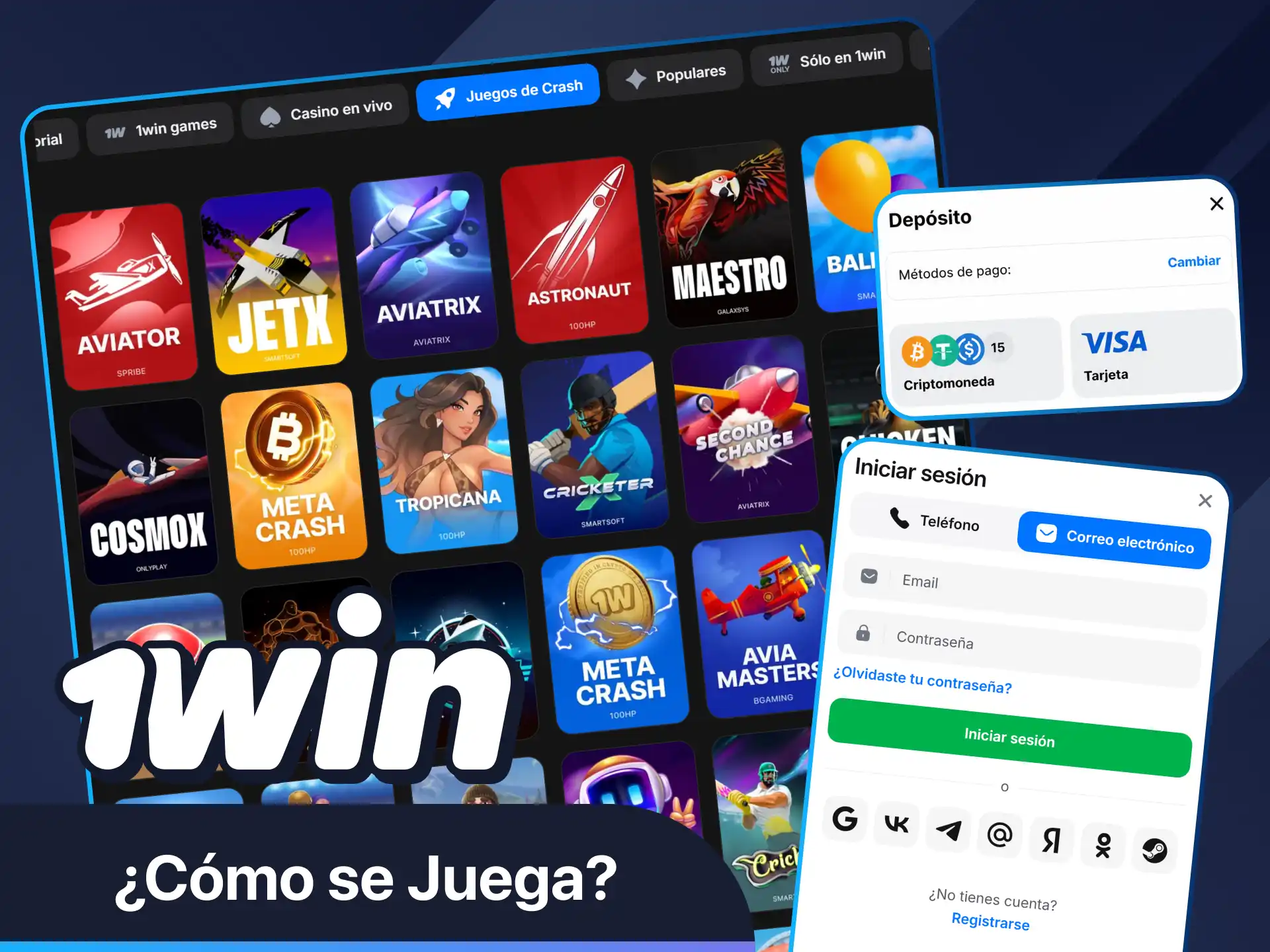 Sigue nuestra guía para empezar a jugar hoy mismo en la página web oficial de 1win.
