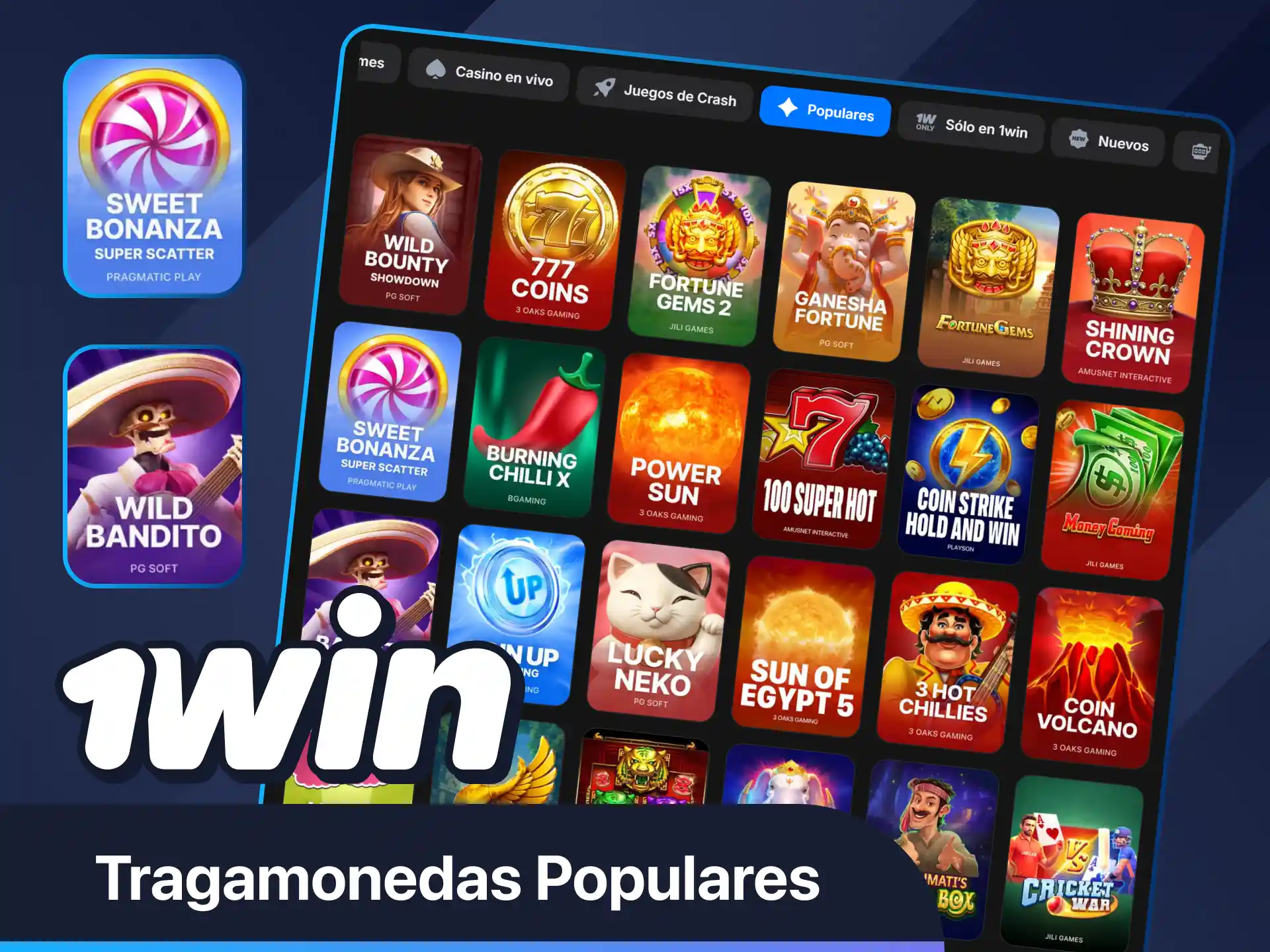 Disfruta hoy mismo de las tragamonedas de casino más populares en el sitio web oficial de 1win.