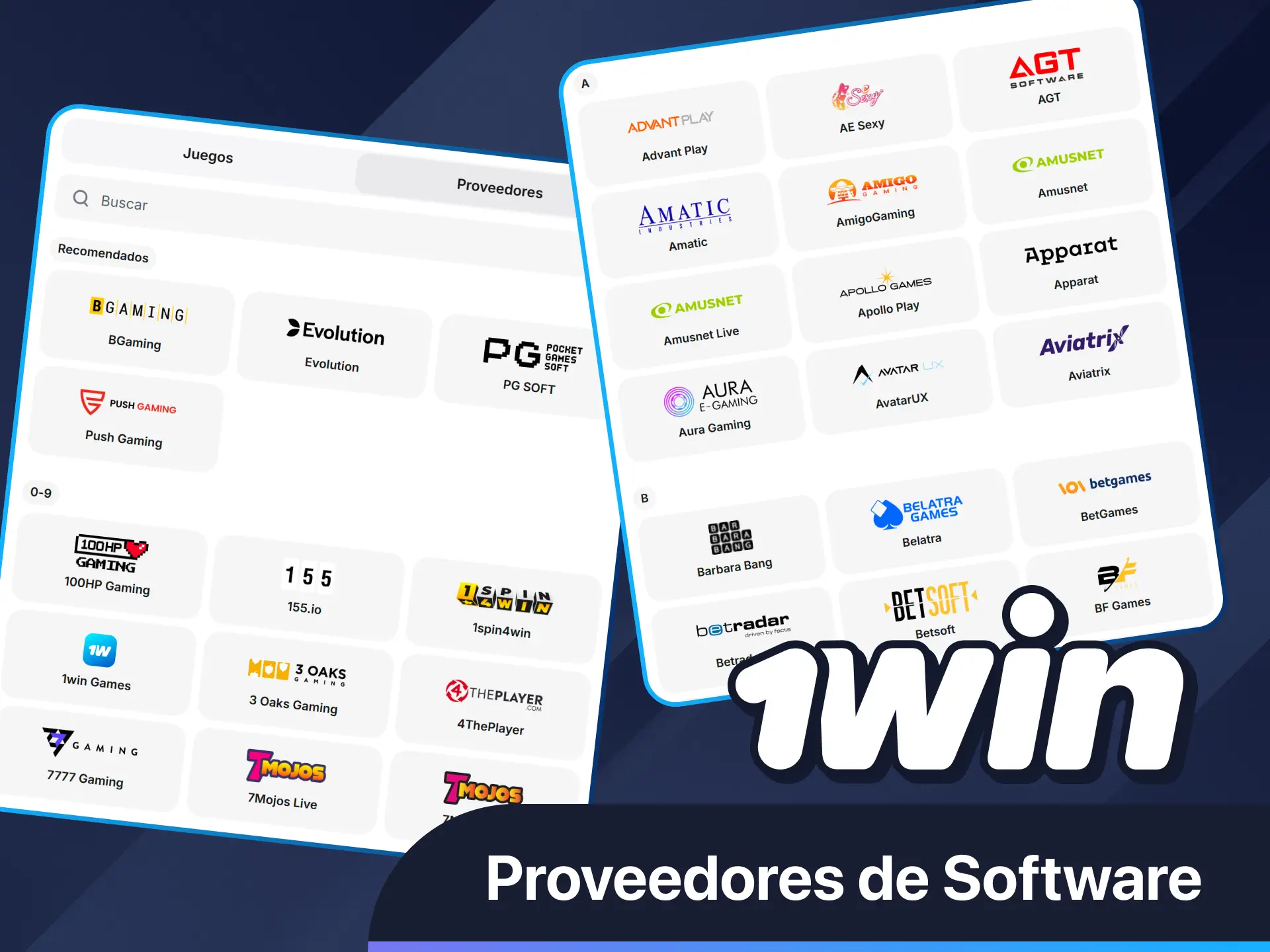 Descubre ahora mismo a los mejores desarrolladores de juegos en la página web de 1win.